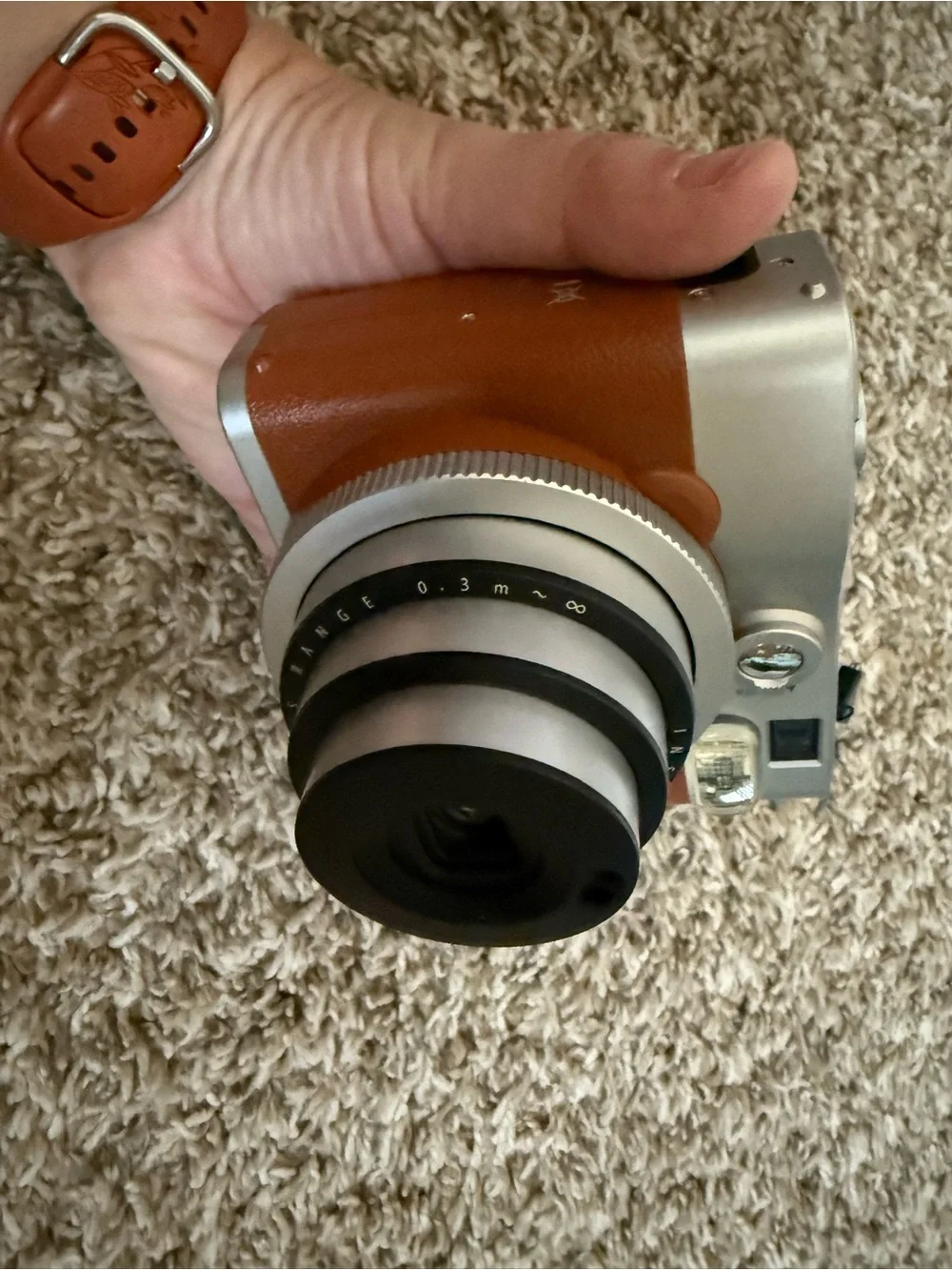 Fujifilm Instax Mini 90 Retro Brown and Silver Instant Polaroid Camera